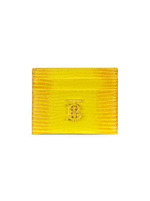 Burberry Lizard Embossed Leather Monogram Card Case on 